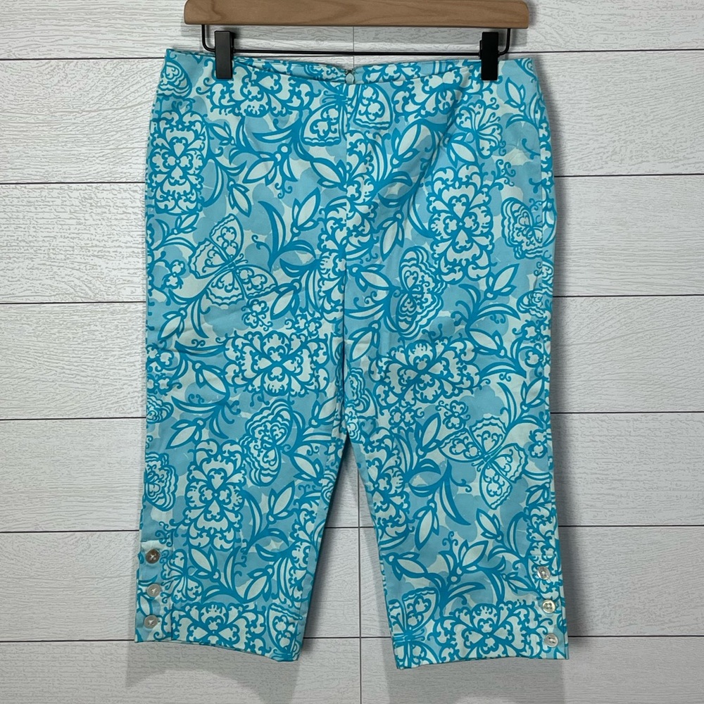 NWT Lilly Pulitzer Blue Cropped Pants Size 6